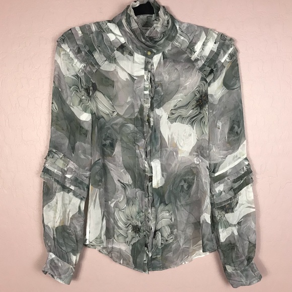 Diane Von Furstenberg Tops - DVF Diane Von Furtsenberg Floral Silk Blouse  4